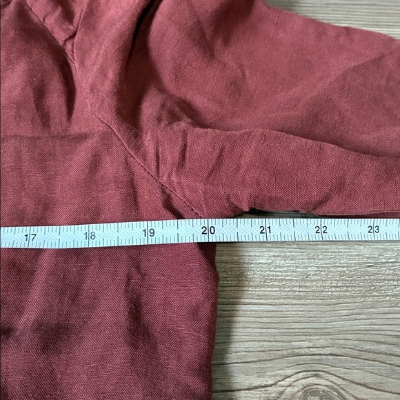 Lucky Brand lightweight Jacket Women’s M Terracotta Linen Blend Full Zip Boho - Picture 7 of 10